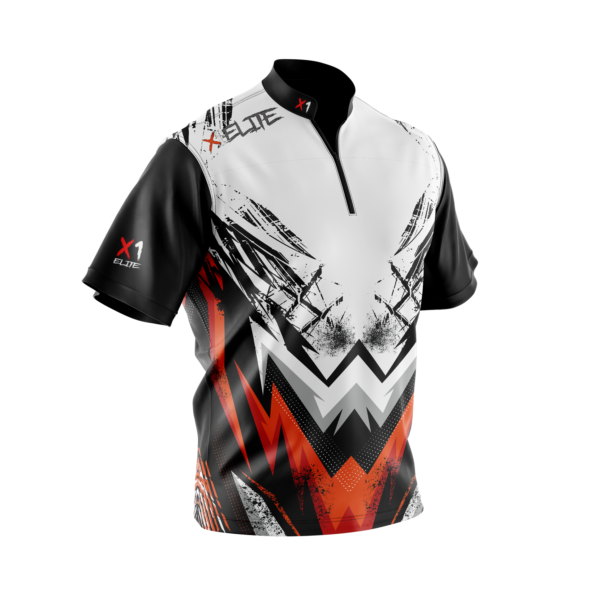 X1 Custom Red Black White Sublimated Paintball Team Jerseys